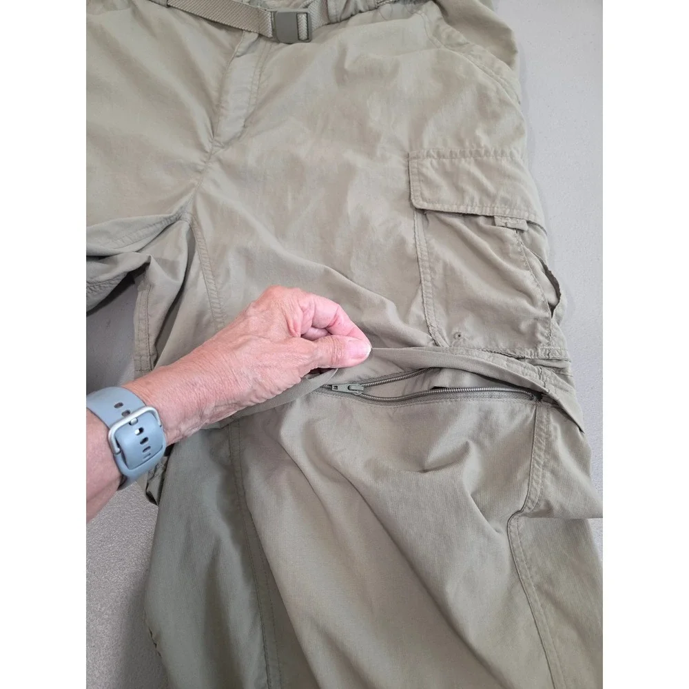 Columbia Mens Tan Convertible Cargo‎ Pants XL 38 Titanium Hiking Outdoor Fishing
